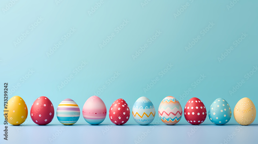 Easter background, many colorful Easter eggs Easter background, many colorful Easter eggs