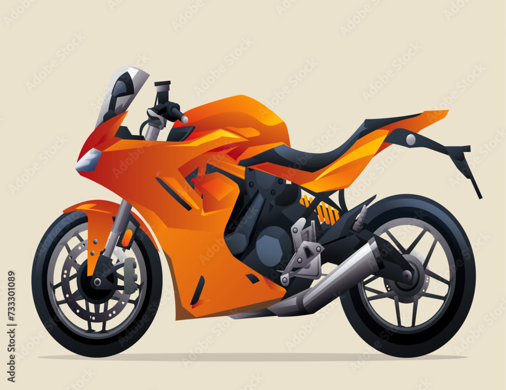 illustration of a motorcycle, CBR Honda series illustration of a motorcycle, CBR Honda series
