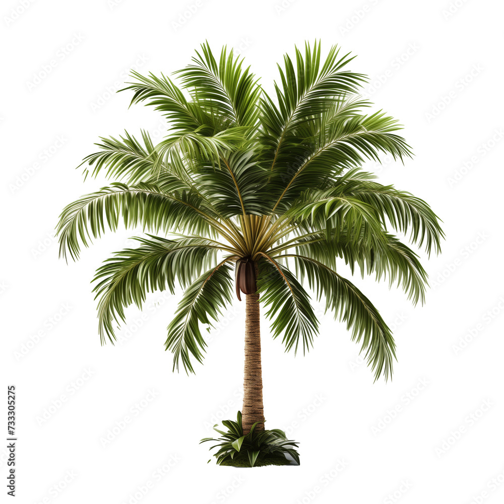 Fototapeta premium Palm on a transparent background.