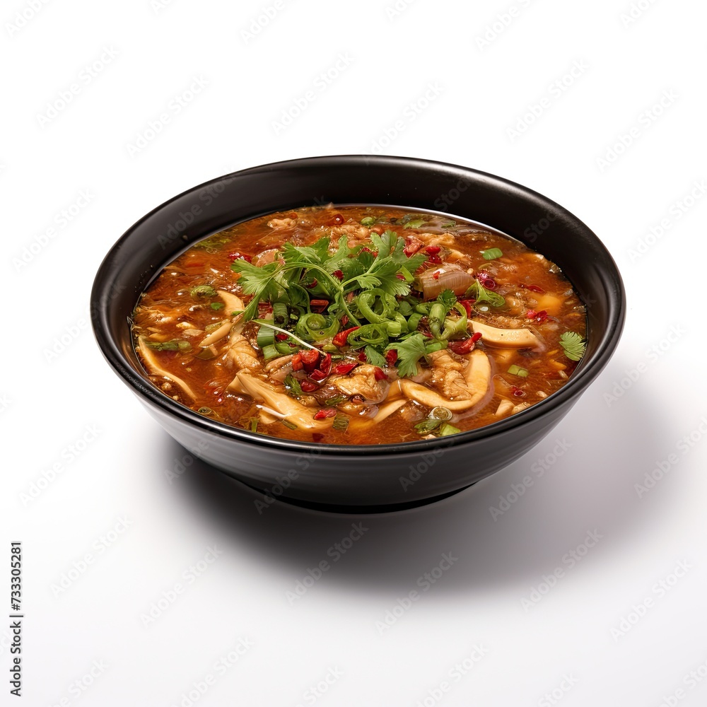 Hot and sour soup closeup Hot and sour soup closeup