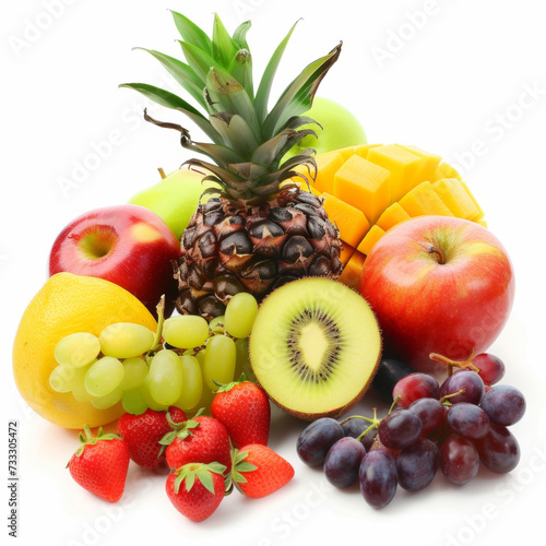 fruits on white background  isolated