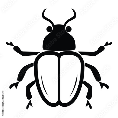 Bug Flat Icon Isolated On White Background