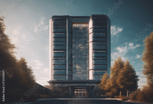 Generic modern building symbol of success of big companies