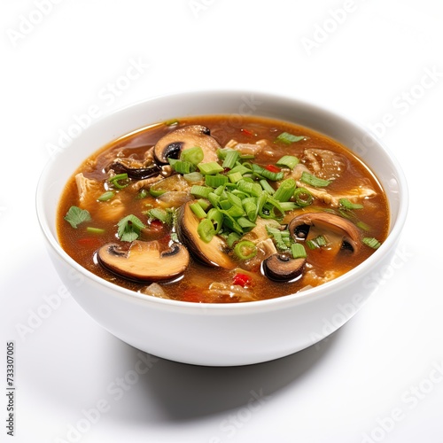 Hot and sour soup closeup