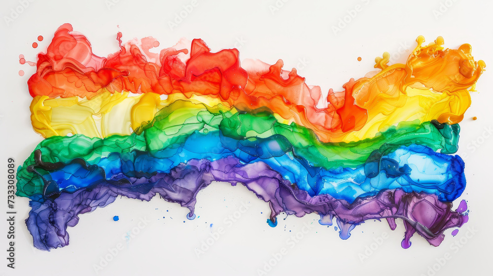 Rainbow background, alcohol ink, Pride