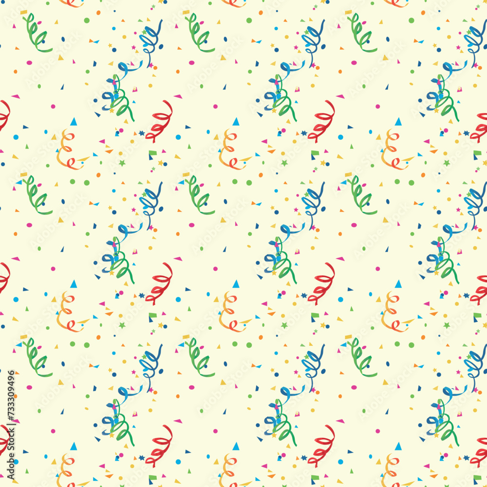 Confetti Seamless Vector Pattern Design