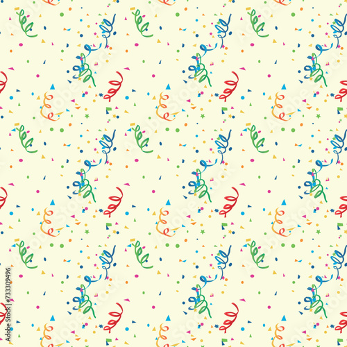 Confetti Seamless Vector Pattern Design