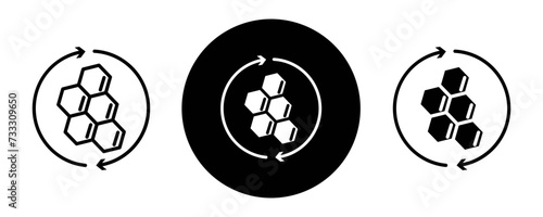 Collagen outline icon collection or set. Collagen Thin vector line art