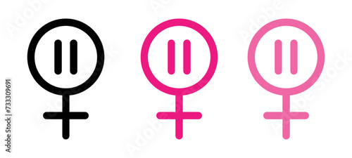 Menopause outline icon collection or set. Menopause Thin vector line art photo