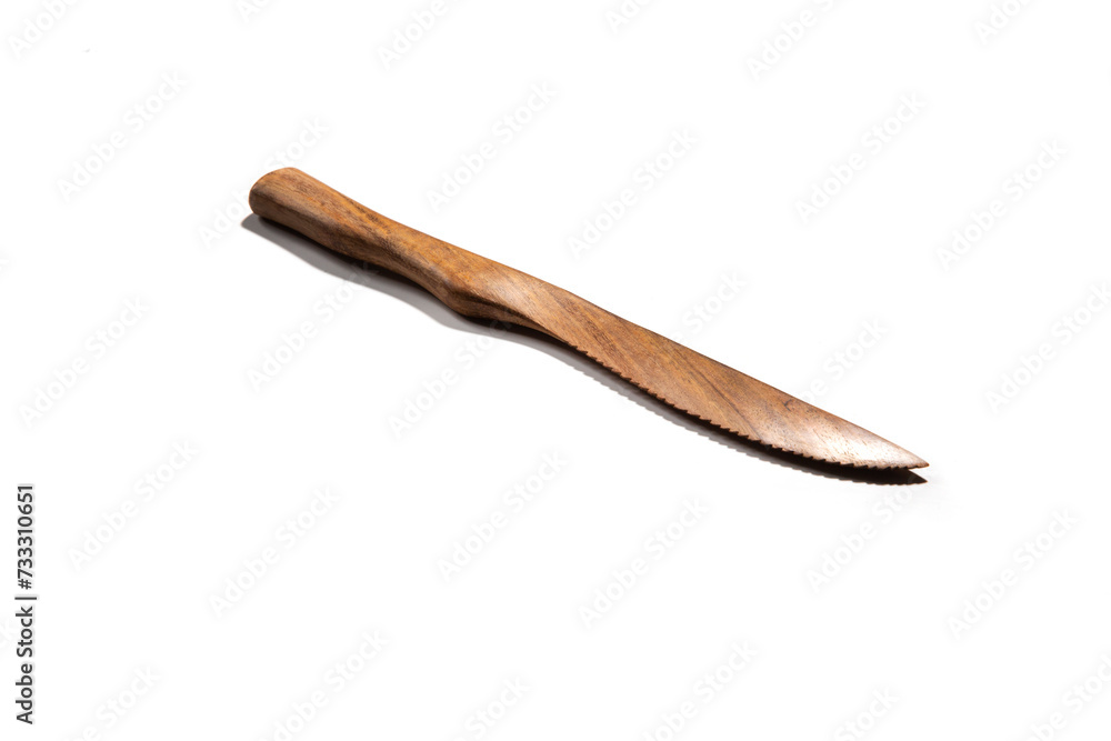 cutlery made of wood in white background cutlery made of wood in white background