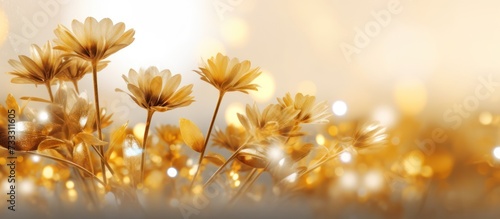 Gorgeous gold flower background