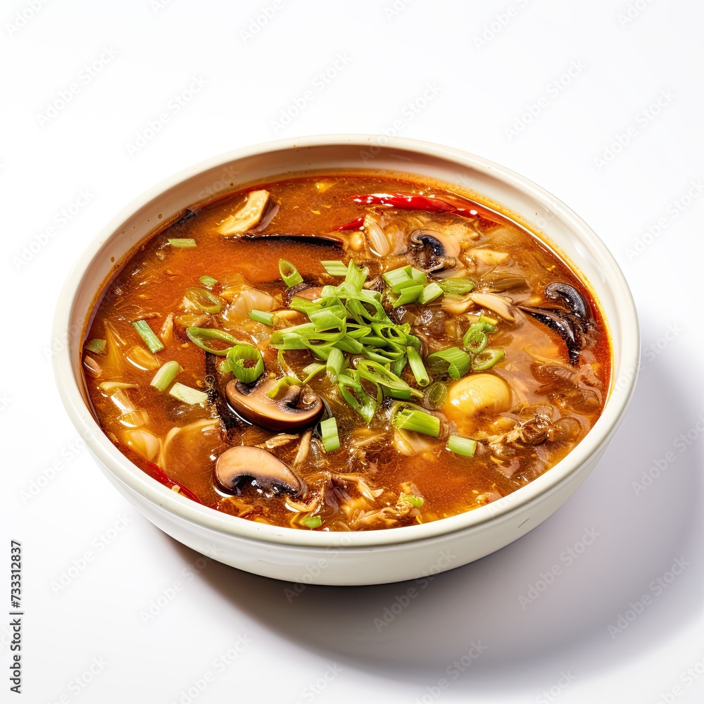 Hot and sour soup closeup Hot and sour soup closeup