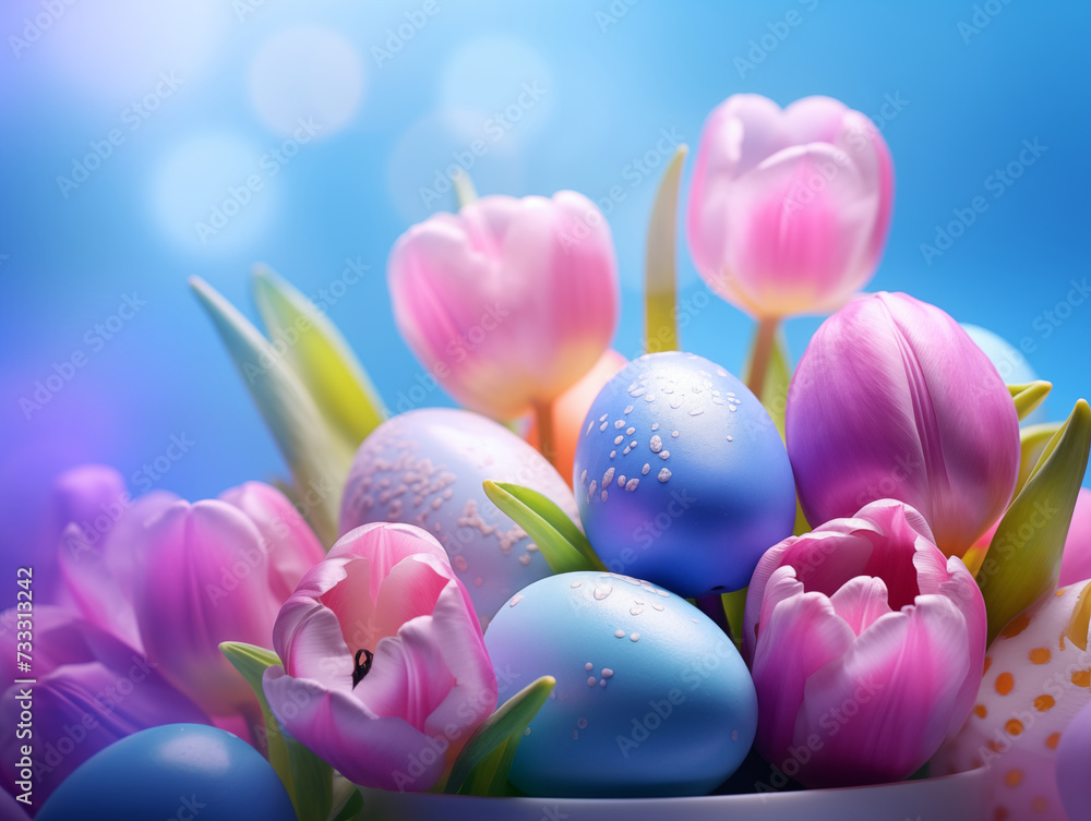 easter eggs and flowers easter eggs and flowers