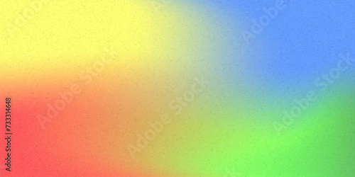 Light colored yellow blue red green color gradient background, grainy texture, noise texture blur abstract background, abstract grain gradation texture