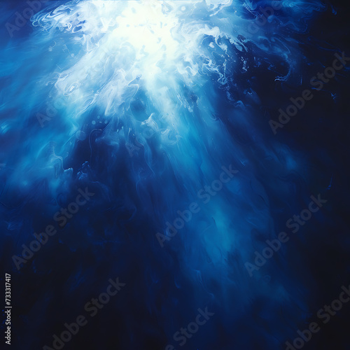 bright blue burst on a dark background in