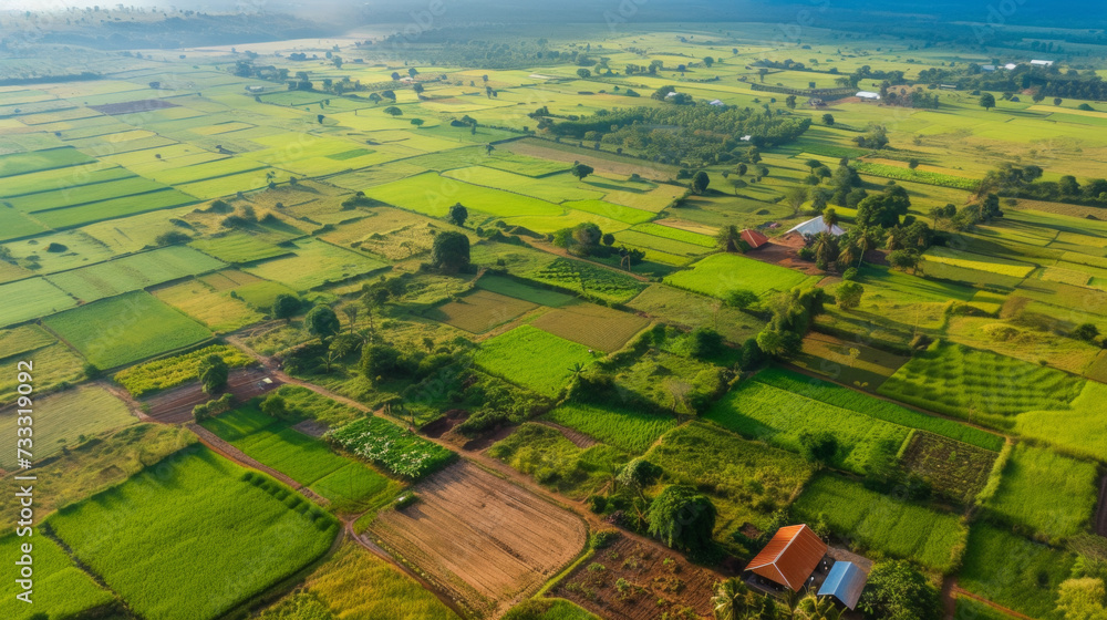 Aerial View of Rural Development
