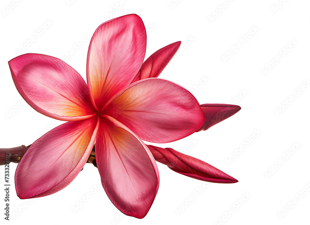 frangipani isolated on white background in