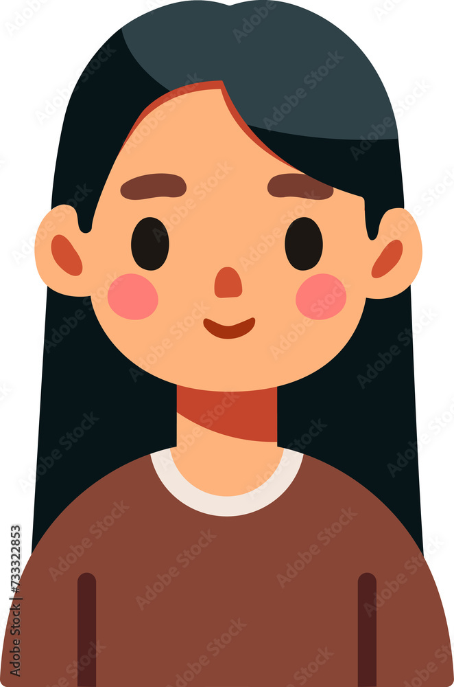 People avatar, woman icon. People avatar, woman icon.