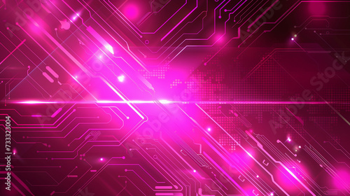 Magenta color cyber and tech background