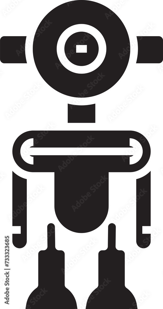 Robot Glyph Icon Robot Glyph Icon
