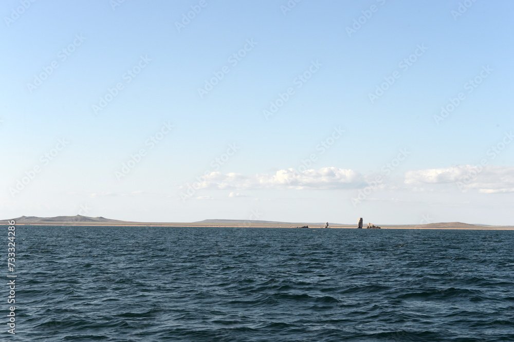 Ship Rocks off the coast of the Opuksky Reserve of the Kerch Peninsula. The Black Sea Ship Rocks off the coast of the Opuksky Reserve of the Kerch Peninsula. The Black Sea