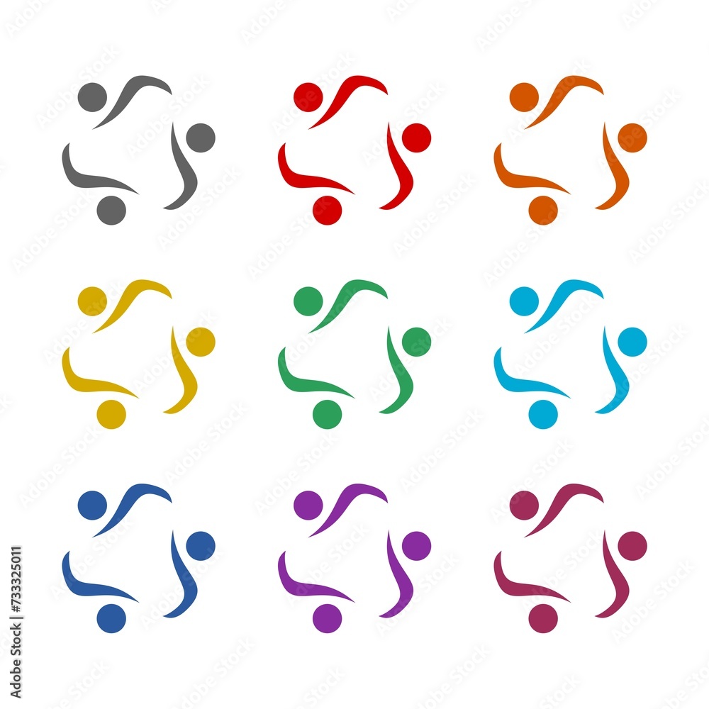Social logo icon isolated on white background. Set icons colorful Social logo icon isolated on white background. Set icons colorful