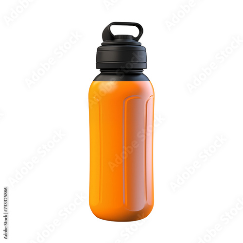 Gym water bottle isolated on transparent background, png