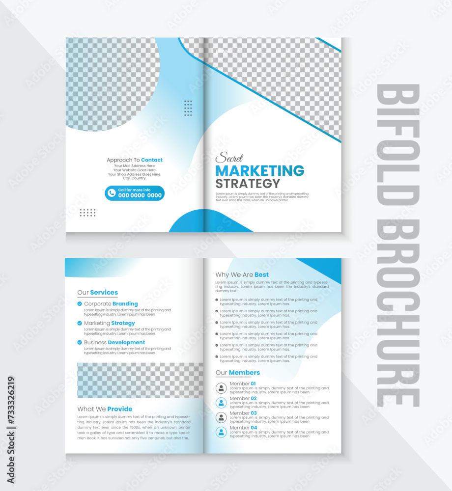 Bifold brochure design template Bifold brochure design template