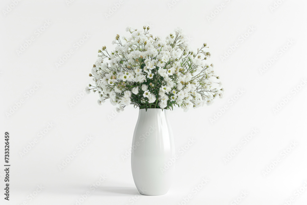 Radiant Gardenia in Porcelain Vase Still Life