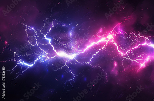 lightning arc over dark background in