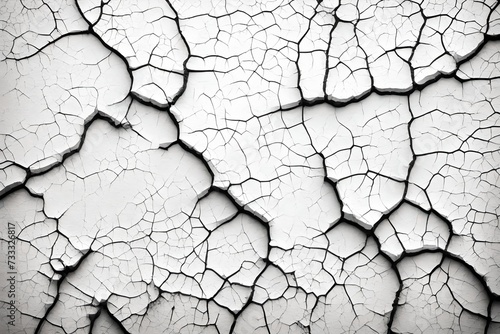 White Cracks On An Abstract Grunge Surface Background