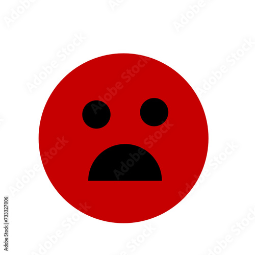 Angry face emoji icon 