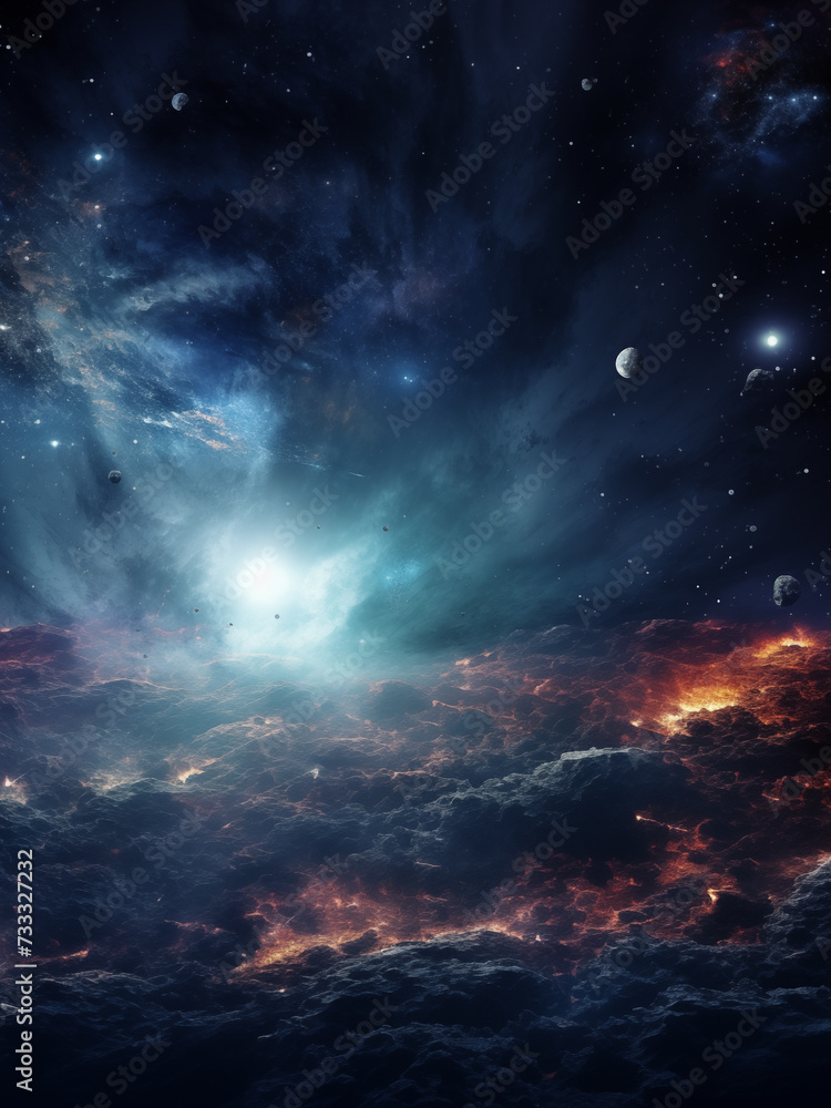 space, deep space, wallpaper, background, vertical