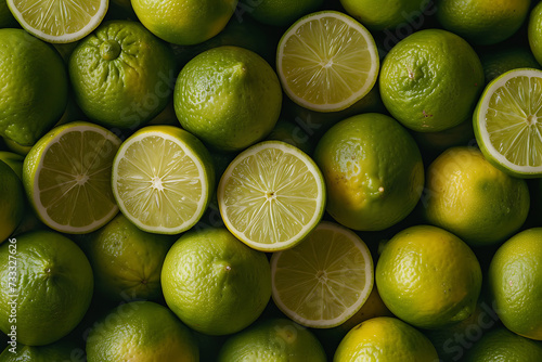 limes in close up in