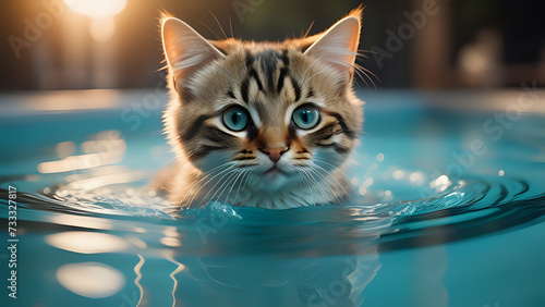 cat in the pool © chaad