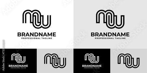 Modern Initials MW Logo, suitable for business with MW or WM initials