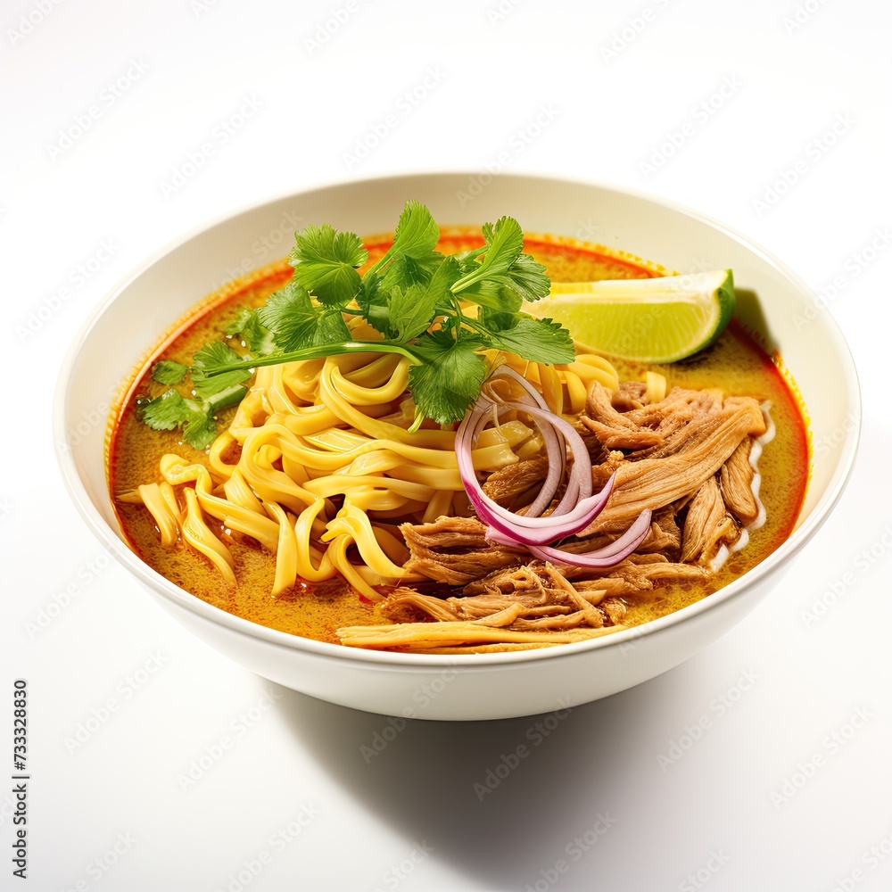 Khao soi soup closeup