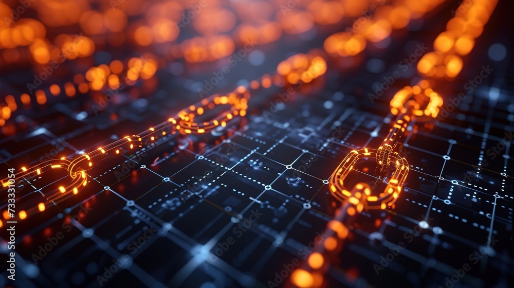 Abstract image of a glowing blockchain network, symbolizing secure digital transactions and cryptocurrency technology. Abstract image of a glowing blockchain network, symbolizing secure digital transactions and cryptocurrency technology.