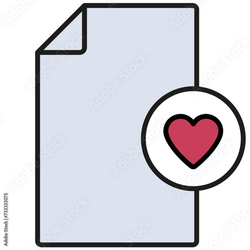 Carta de amor. Escritura de compromiso o matrimonio. Símbolo de amor y noviazgo. 