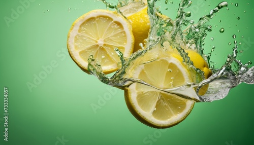 A lemon being squeezed in water