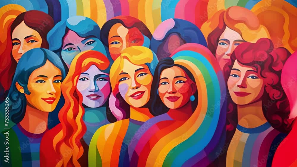 Diversity in Society concept. LGBT and LGBTQ rainbow in bright design. Rainbow flag for lgbtq community, freedom and smiles, pride parade. Group or young non-binary people, gay, trans and queer. Diversity in Society concept. LGBT and LGBTQ rainbow in bright design. Rainbow flag for lgbtq community, freedom and smiles, pride parade. Group or young non-binary people, gay, trans and queer.