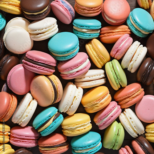 Wallpaper Mural set of macaroons in different colours Torontodigital.ca