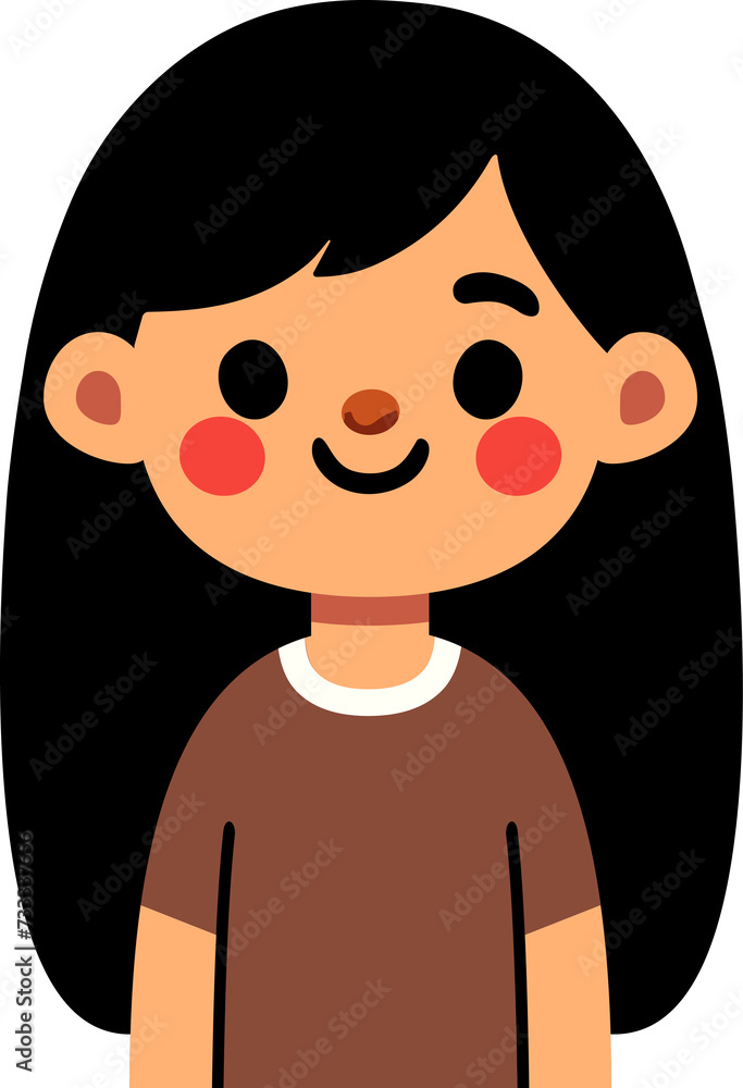 Girl, kid student avatar, people icon Girl, kid student avatar, people icon