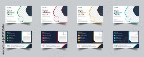 Modern Creative Corporate Post Card Template, Vector Template for Opening Invitation Editable, Professional Business Postcard Design, Event Card Design, Invitation Design, Direct Mail EDDM Template