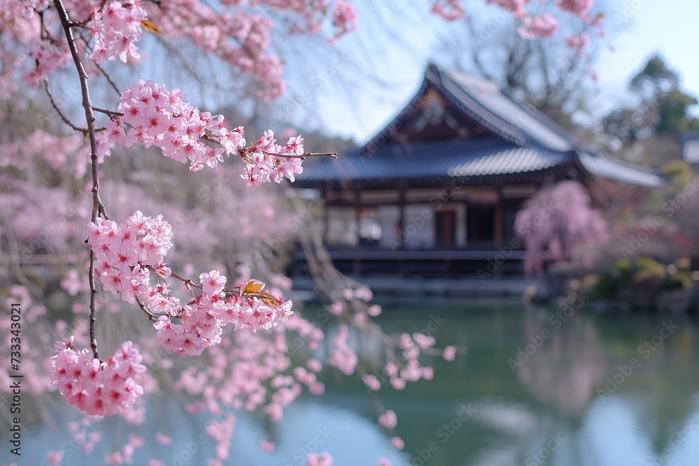 This stunning image showcases the captivating allure of a building embraced by a sea of blooming pink flowers, creating a mesmerizing oasis of beauty. This stunning image showcases the captivating allure of a building embraced by a sea of blooming pink flowers, creating a mesmerizing oasis of beauty.