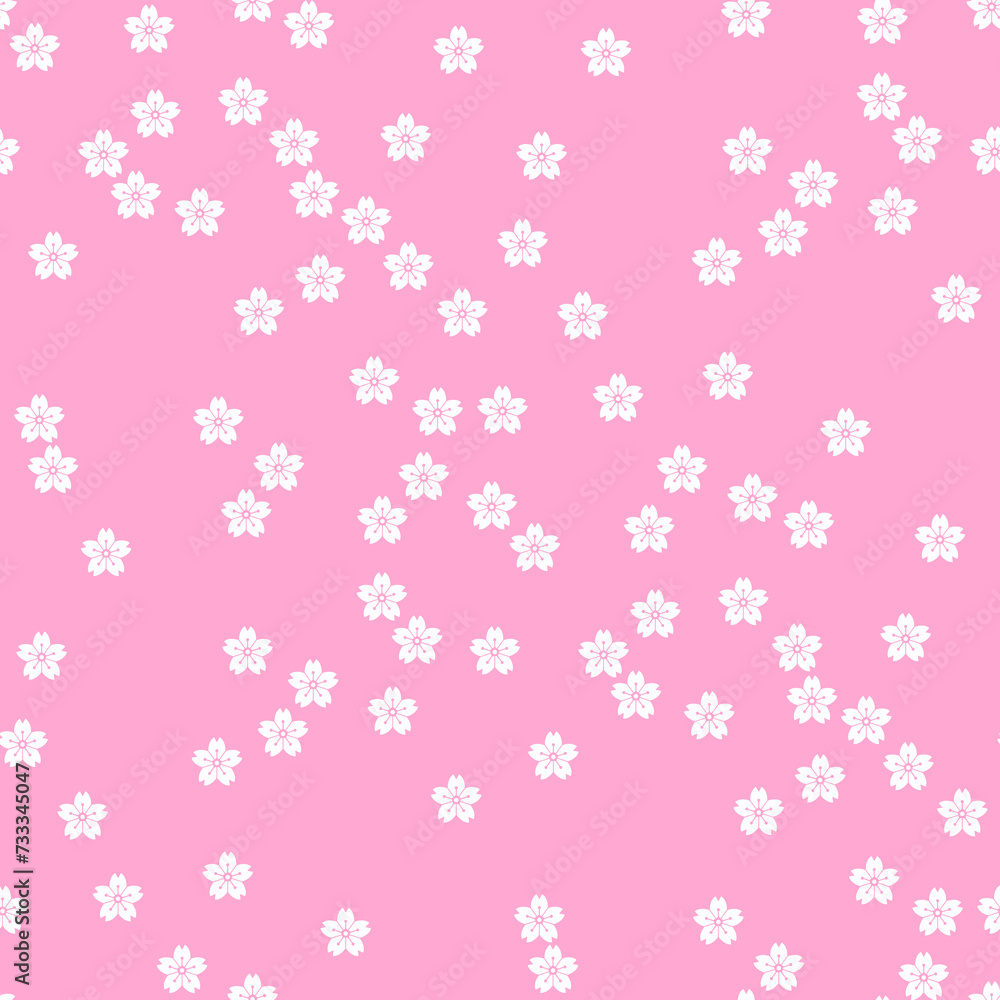 背景パターン素材　桜のシンボル（B_5_2）
