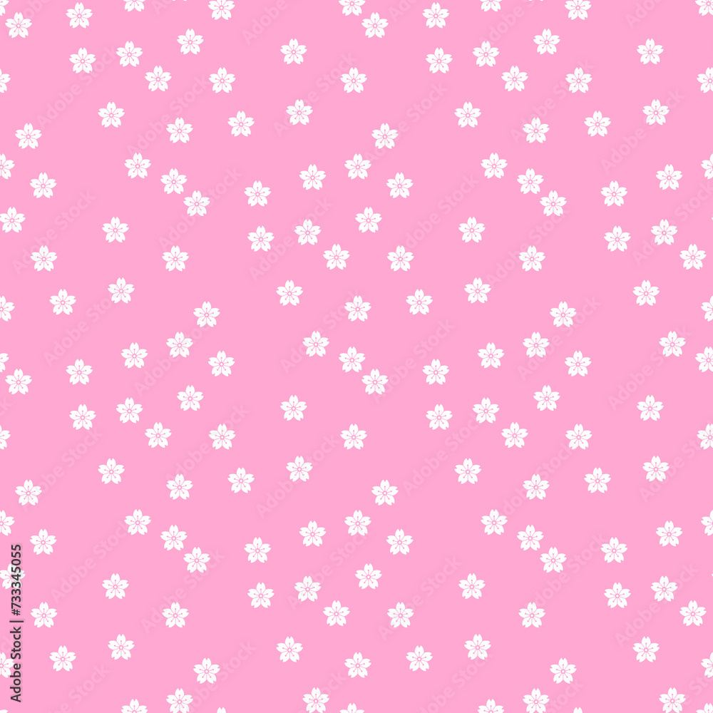 背景パターン素材　桜のシンボル（B_5_3）
