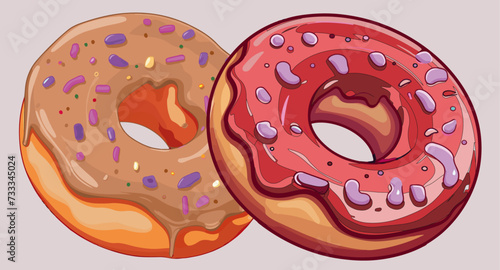 donut with sprinkles and two flavours