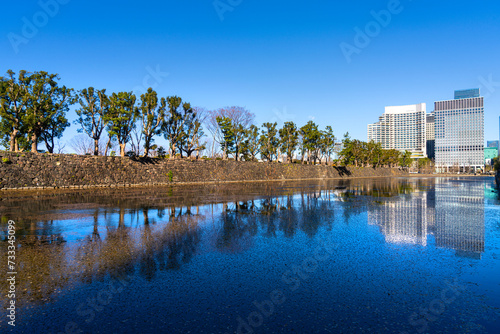 Gardens of the Imperial Palace in Tokyo  Japan