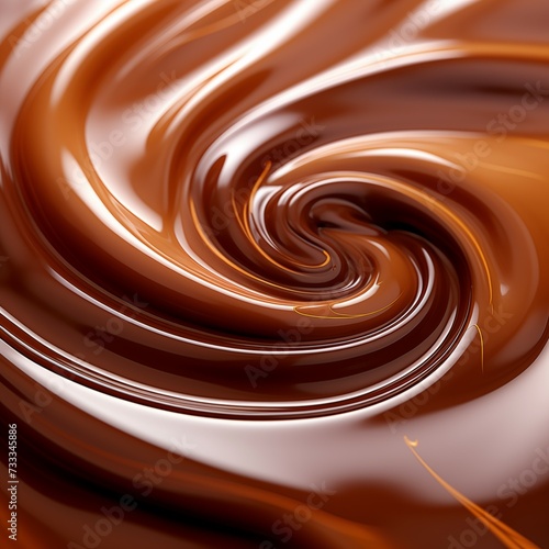 closeup chocolate swirl with some smooth lines background